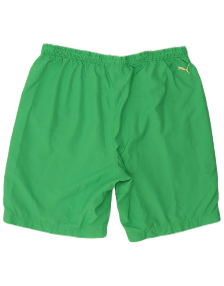 Pantaloncini sportivi grafici da uomo Puma XL verde poliestere