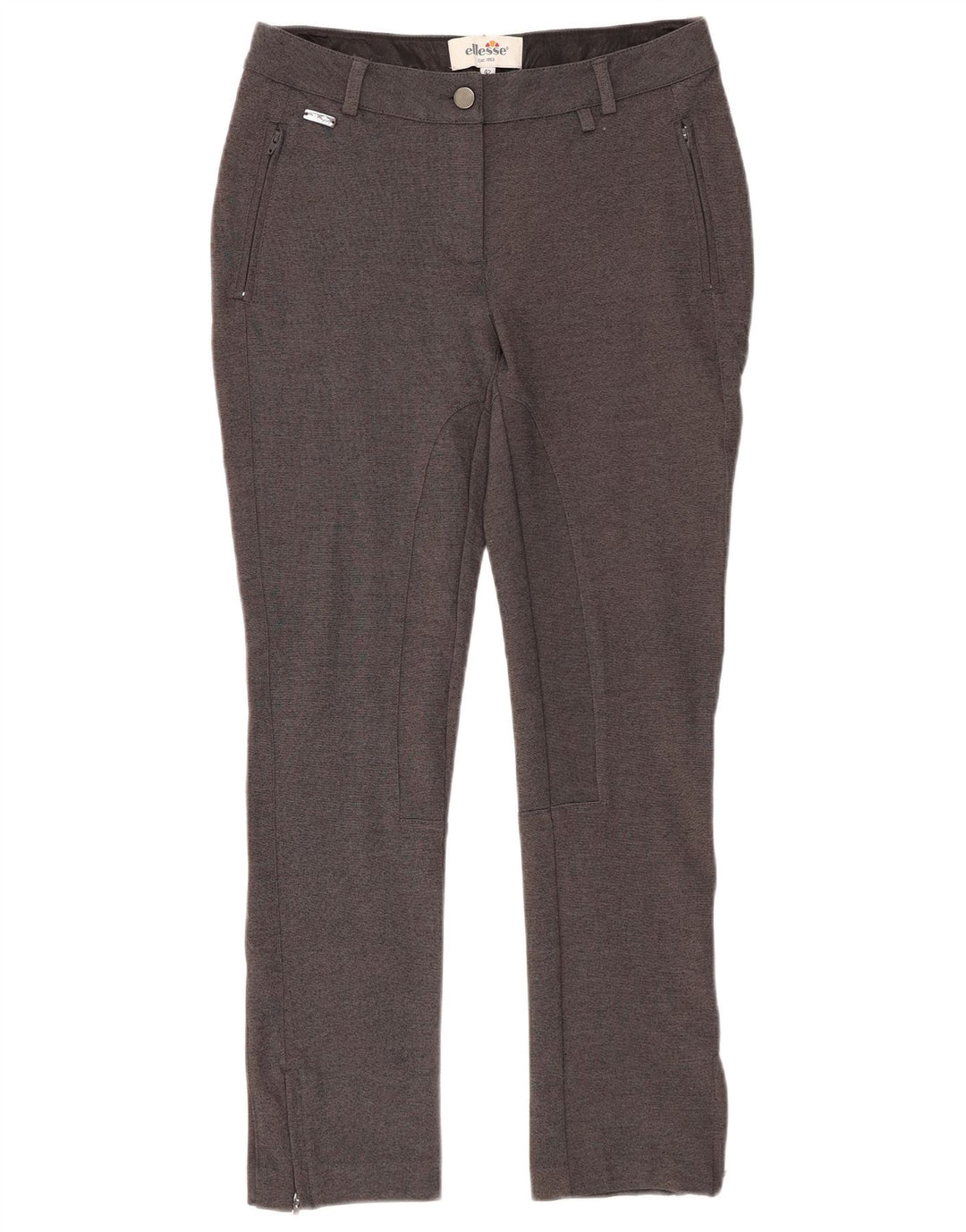 Pantaloni chino slim da donna ELLESSE IT 42 medi W28 L27 Rayon grigio