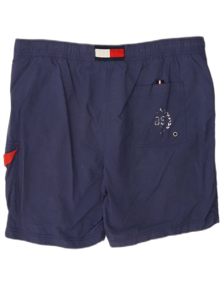 Pantaloncini da bagno Tommy Hilfiger da uomo Graphic Cargo medio blu navy