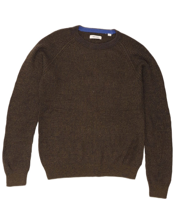 Maglione maglione girocollo da uomo vestibilità regolare Jack & Jones verde medio screziato