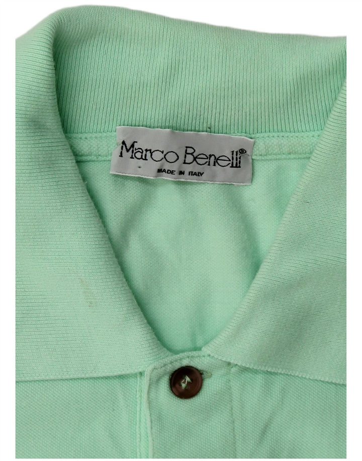 Polo vintage da uomo verde medio