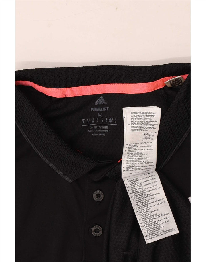 Polo Adidas da uomo con vestibilità regolare, media, in poliestere nero