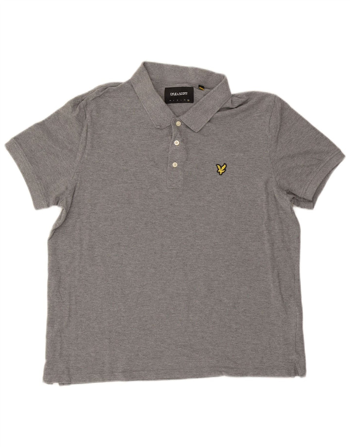 Polo da uomo Lyle & Scott 2XL in cotone grigio