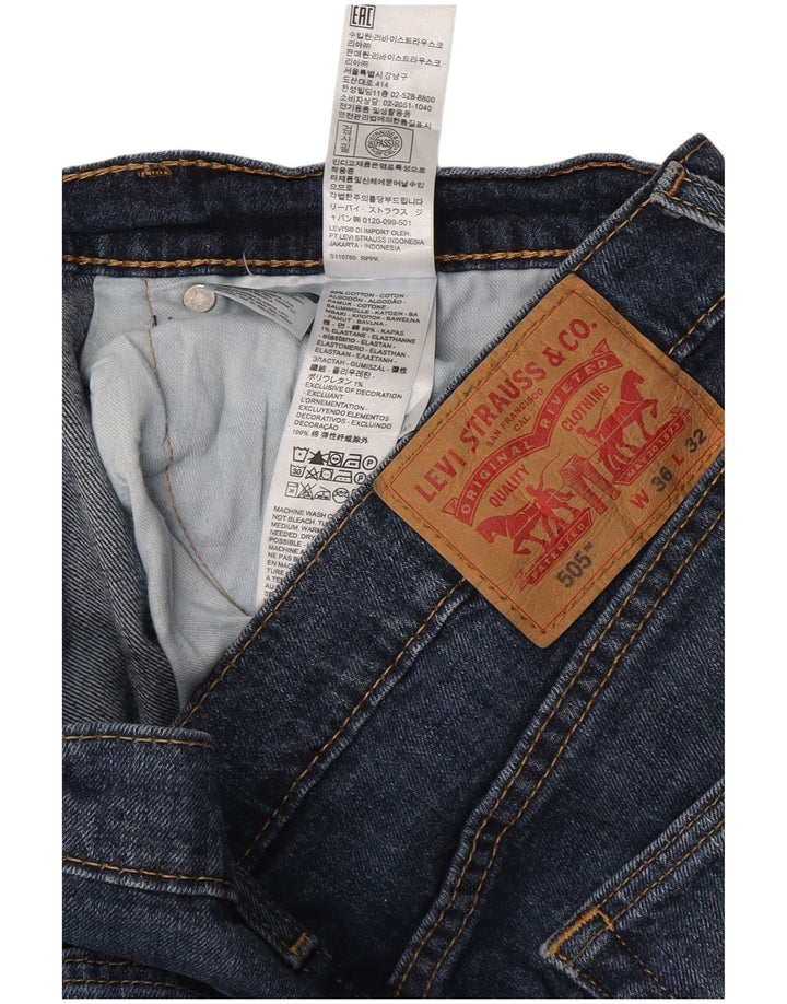 LEVI'S Jeans dritti da uomo 505 W36 L32 cotone blu navy