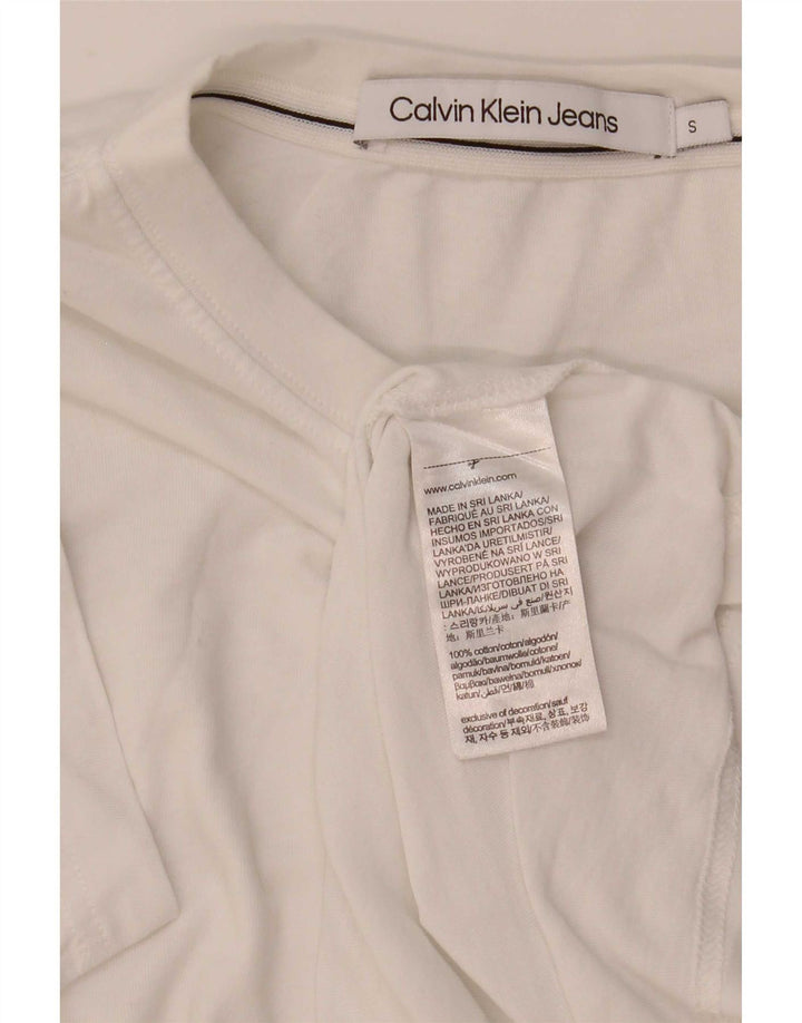 T-shirt grafica da uomo Calvin Klein Top piccola in cotone bianco