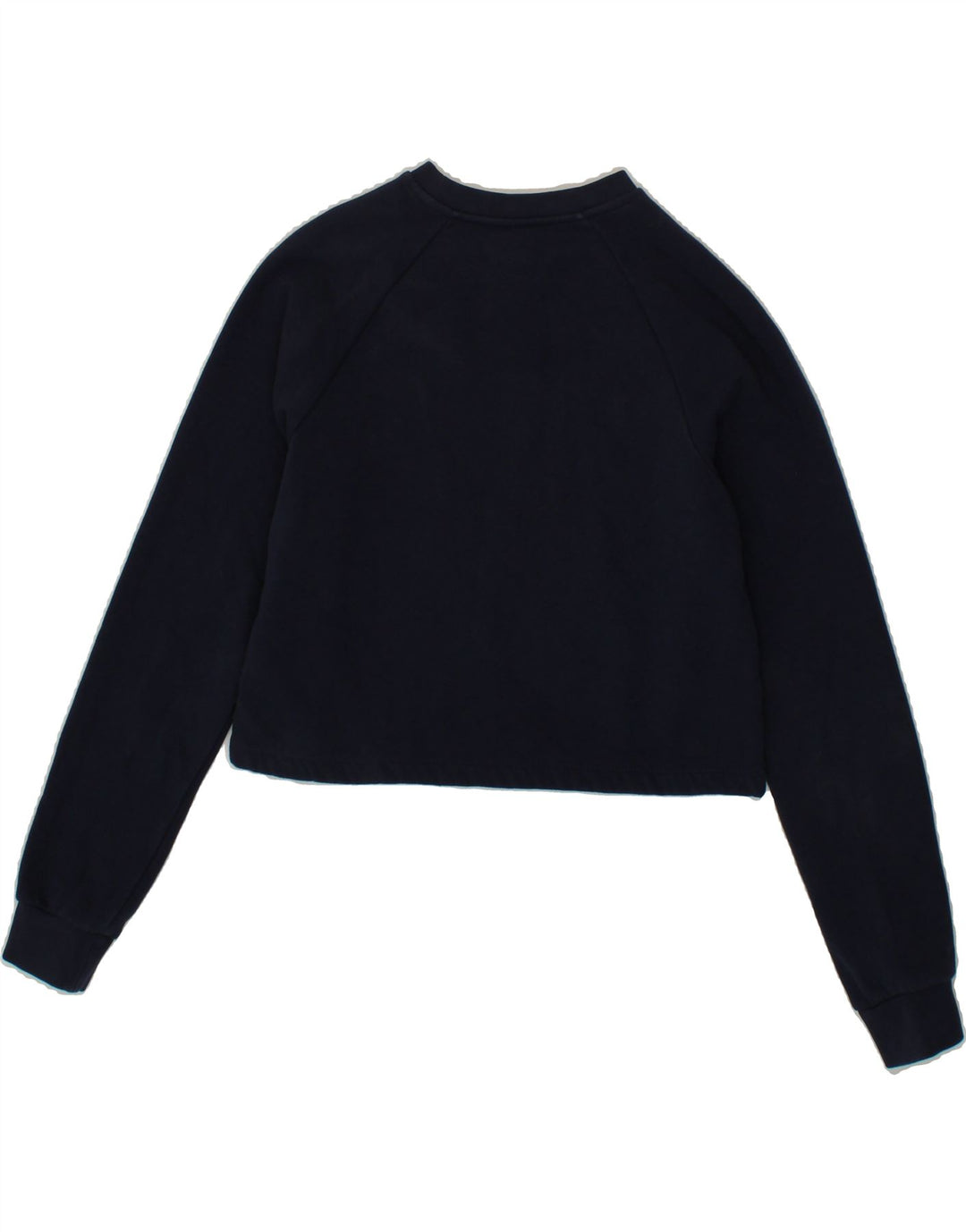 PUMA Womens Crop Sweatshirt Jumper UK 10 Small Navy Blue Cotton Vintage Puma and Second-Hand Puma from Messina Hembry 