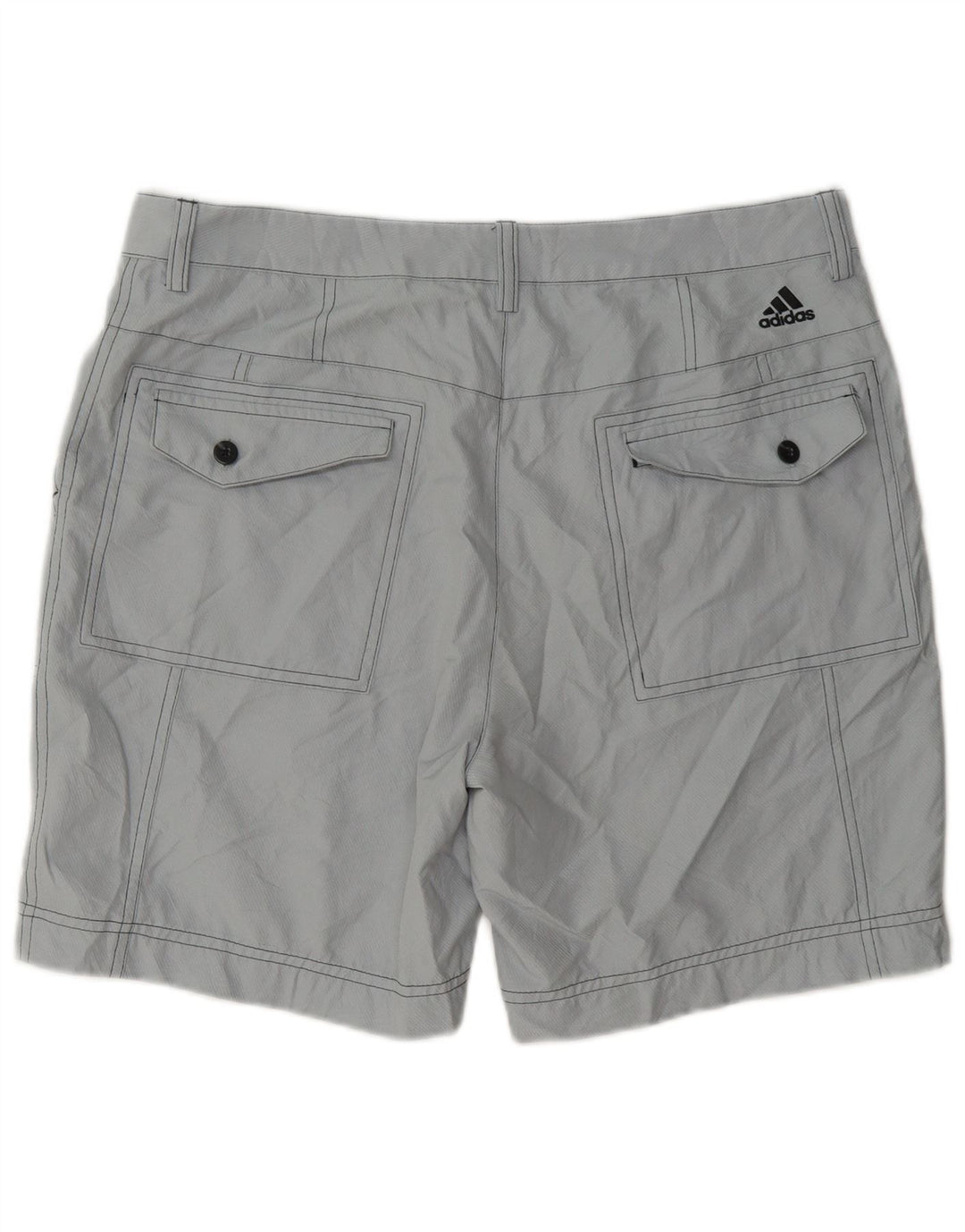 Pantaloncini chino da uomo Adidas W34 Large grigio poliestere