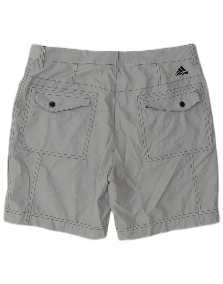 Pantaloncini chino da uomo Adidas W34 Large grigio poliestere