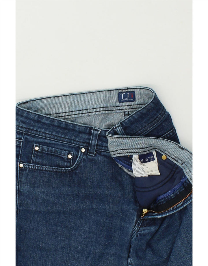 TRUSSARDI Womens Slim Jeans W33 L29 Blue Cotton Vintage Trussardi and Second-Hand Trussardi from Messina Hembry 