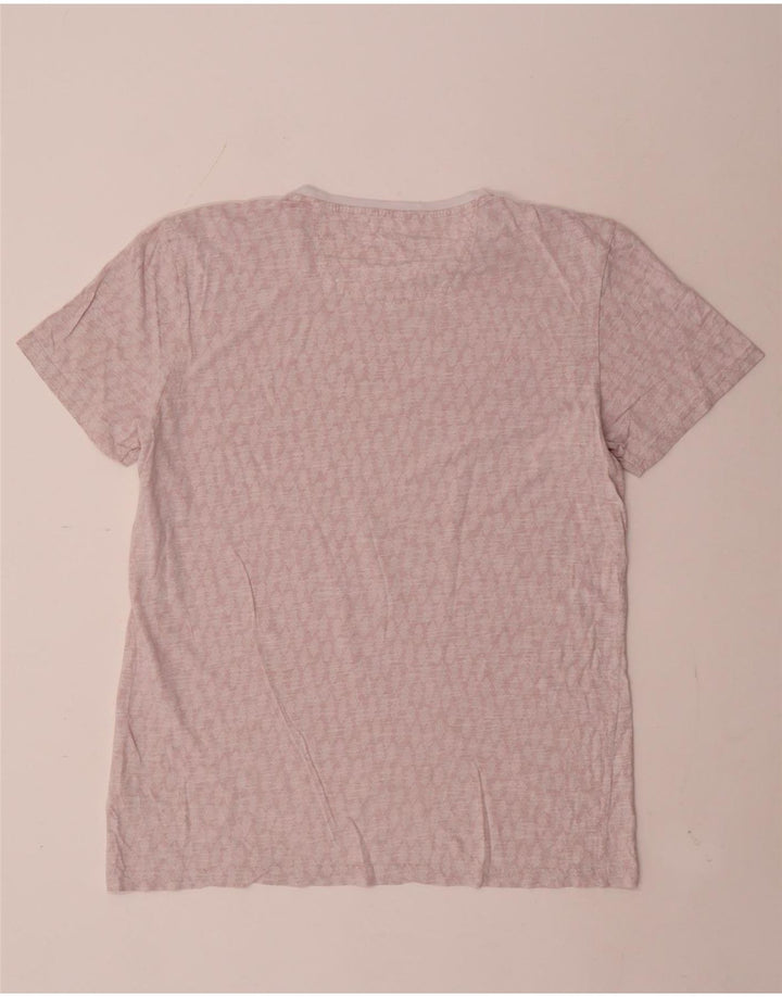 T-shirt da uomo Fat Face Top in cotone cachemire rosa medio