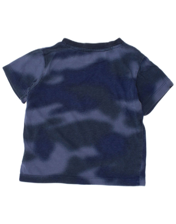 Maglietta grafica Adidas per neonato, 12-18 mesi, in cotone tie-dye blu navy