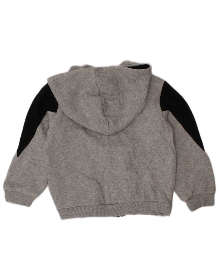 Felpa con cappuccio e zip PUMA da bambino, 9-12 mesi, in cotone color block grigio