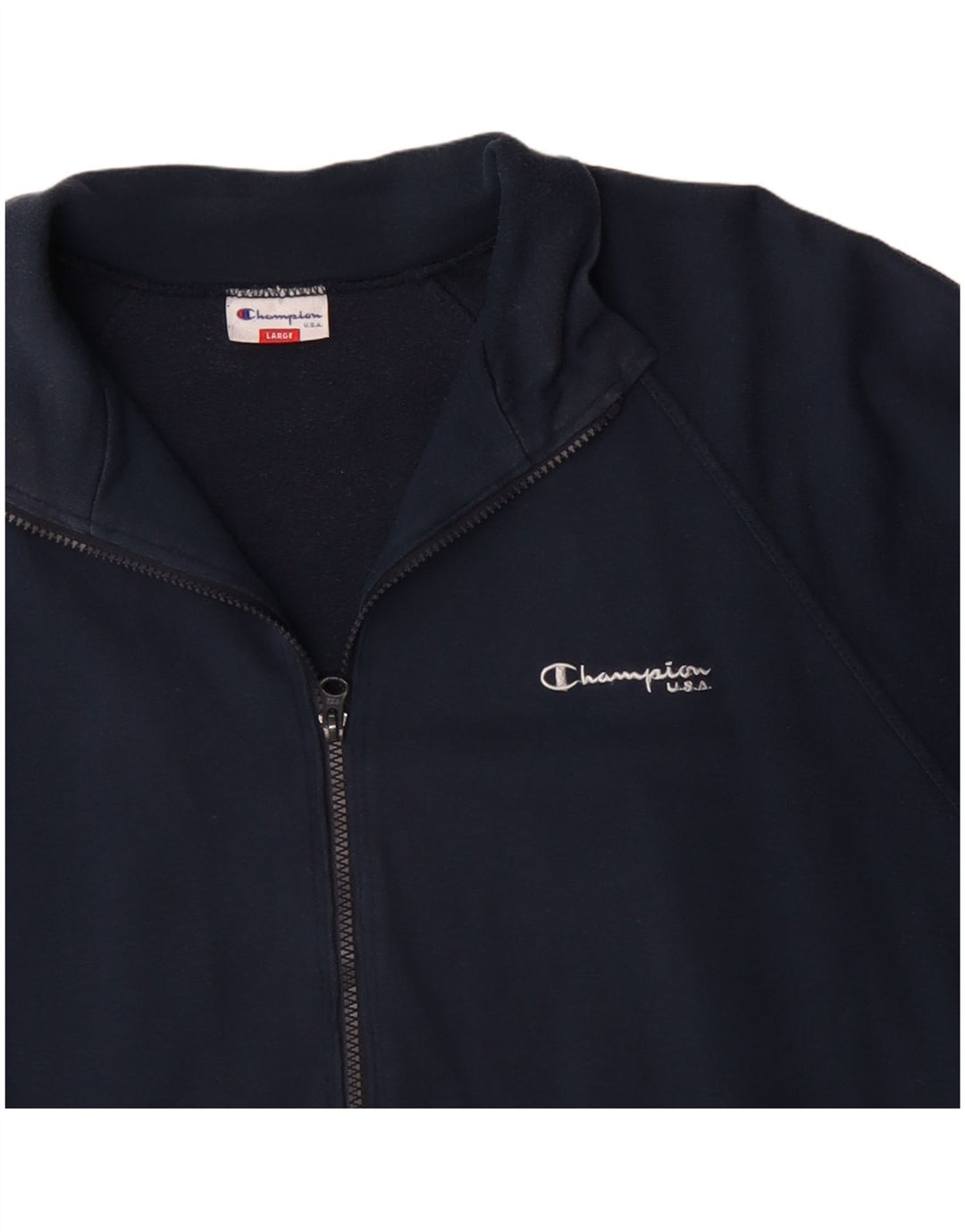CHAMPION Giacca da tuta grafica da uomo grande color block blu navy