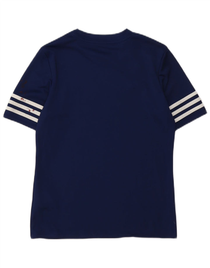 Maglietta Adidas Climalite da ragazzo, 11-12 anni, grande, in poliestere blu navy