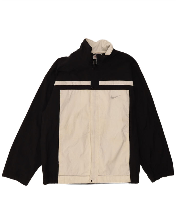 Giacca da tuta da uomo Nike XL in nylon color block nero