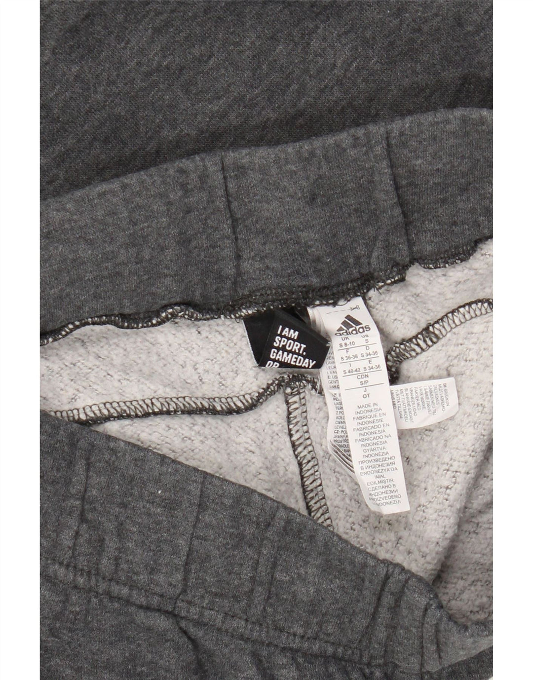 Pantaloni della tuta da donna Adidas UK 8/10 piccolo cotone grigio