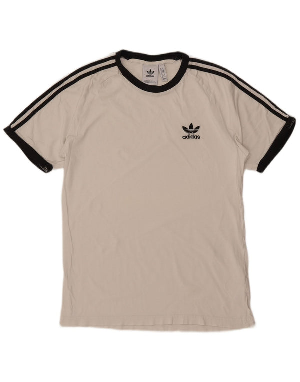T-shirt ADIDAS da uomo Top in cotone bianco medio