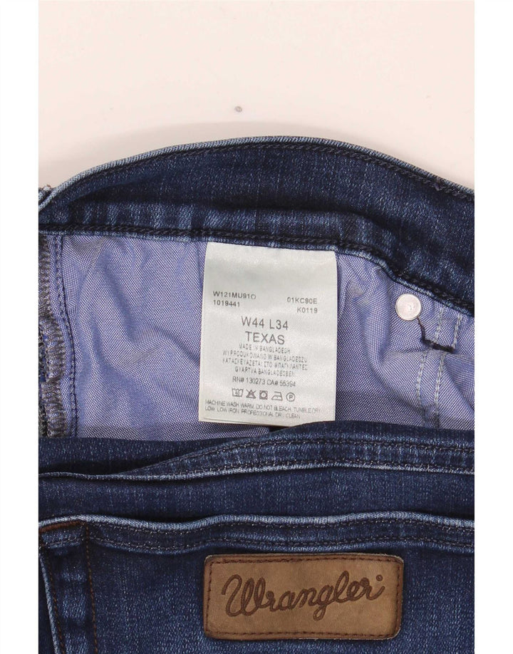Jeans dritti da uomo Wrangler Texas W44 L32 cotone blu navy