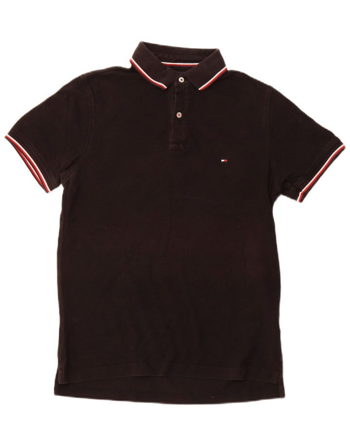 TOMMY HILFIGER Polo da uomo slim fit cotone medio nero