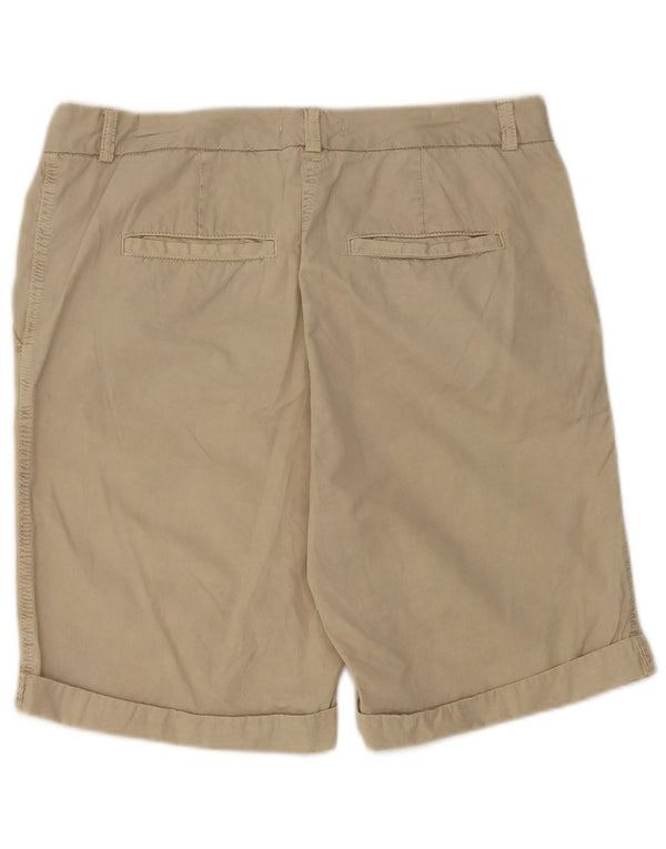 Pantaloncini chino da donna Marks & Spencer UK 12 medi W32 cotone beige