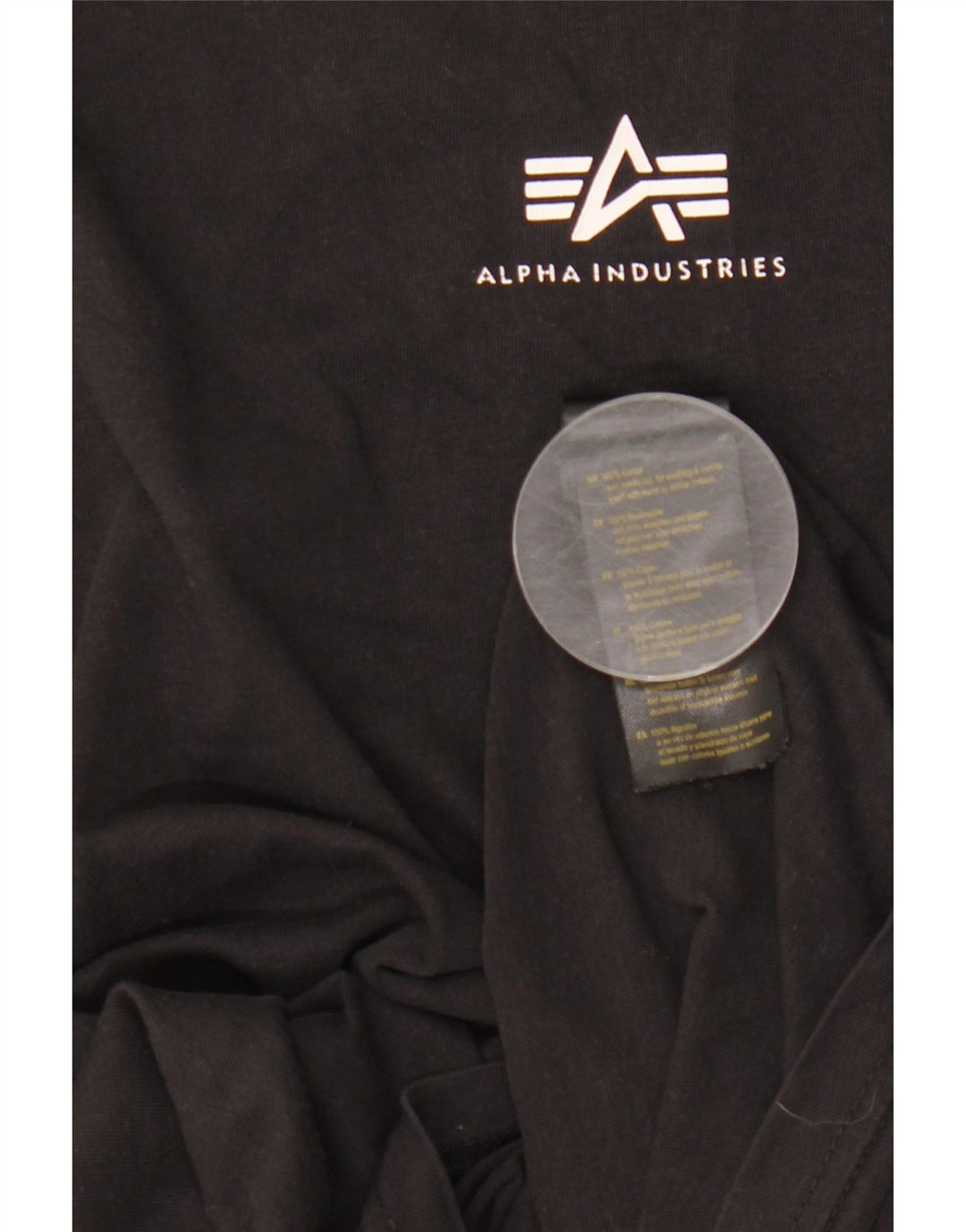 T-shirt da uomo Alpha Industries Top in cotone nero medio