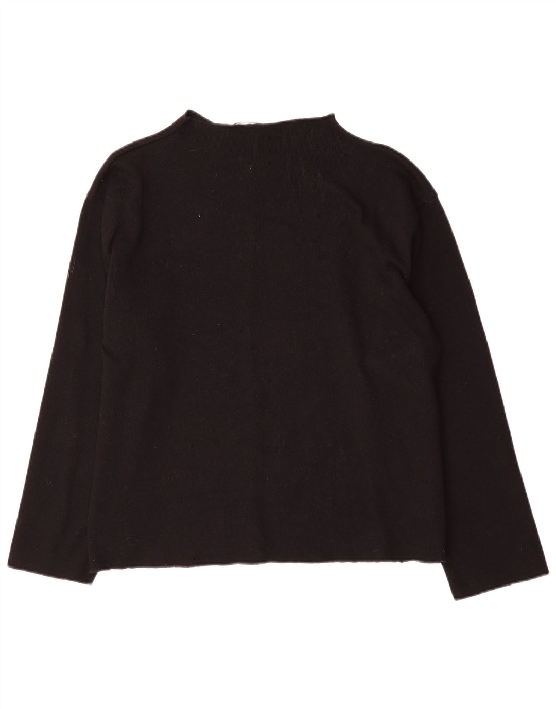 Maglione maglione collo alto da donna Zara UK 16 grande cotone nero
