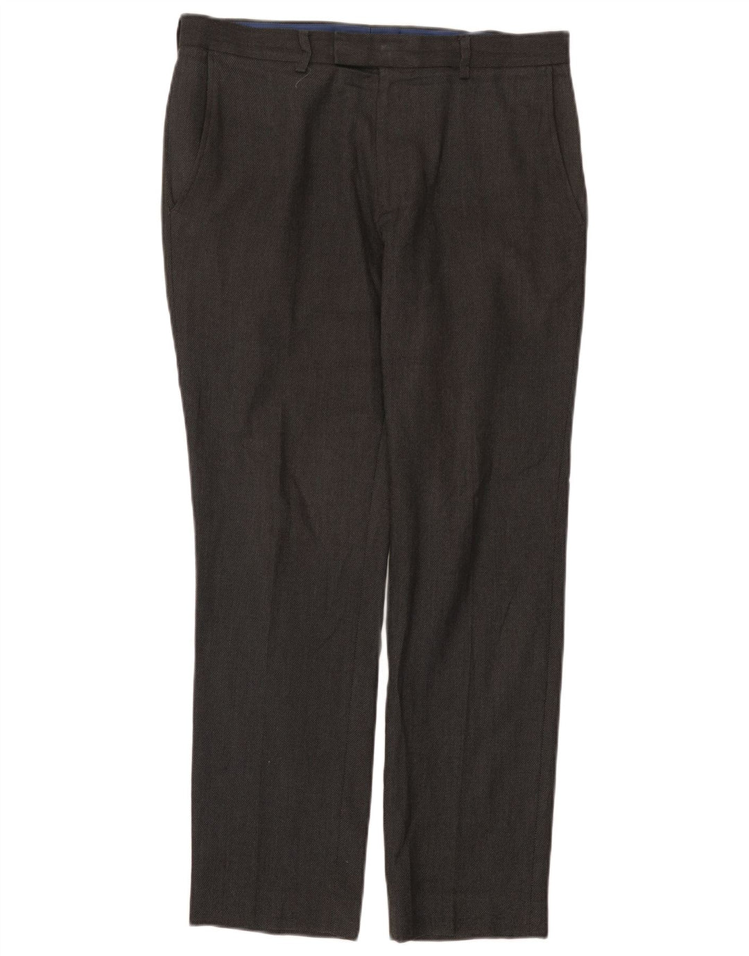 Pantaloni da abito slim da uomo Marks & Spencer W32 L29 Poliestere grigio