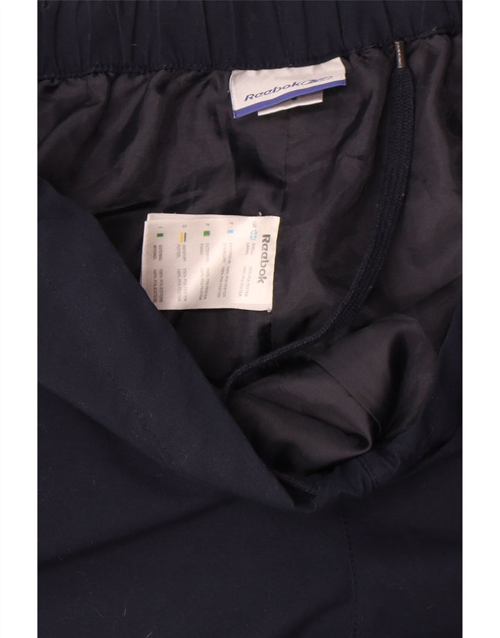 Pantaloni da tuta Reebok da donna Capri UK 12 Medium Blu Navy Poliestere
