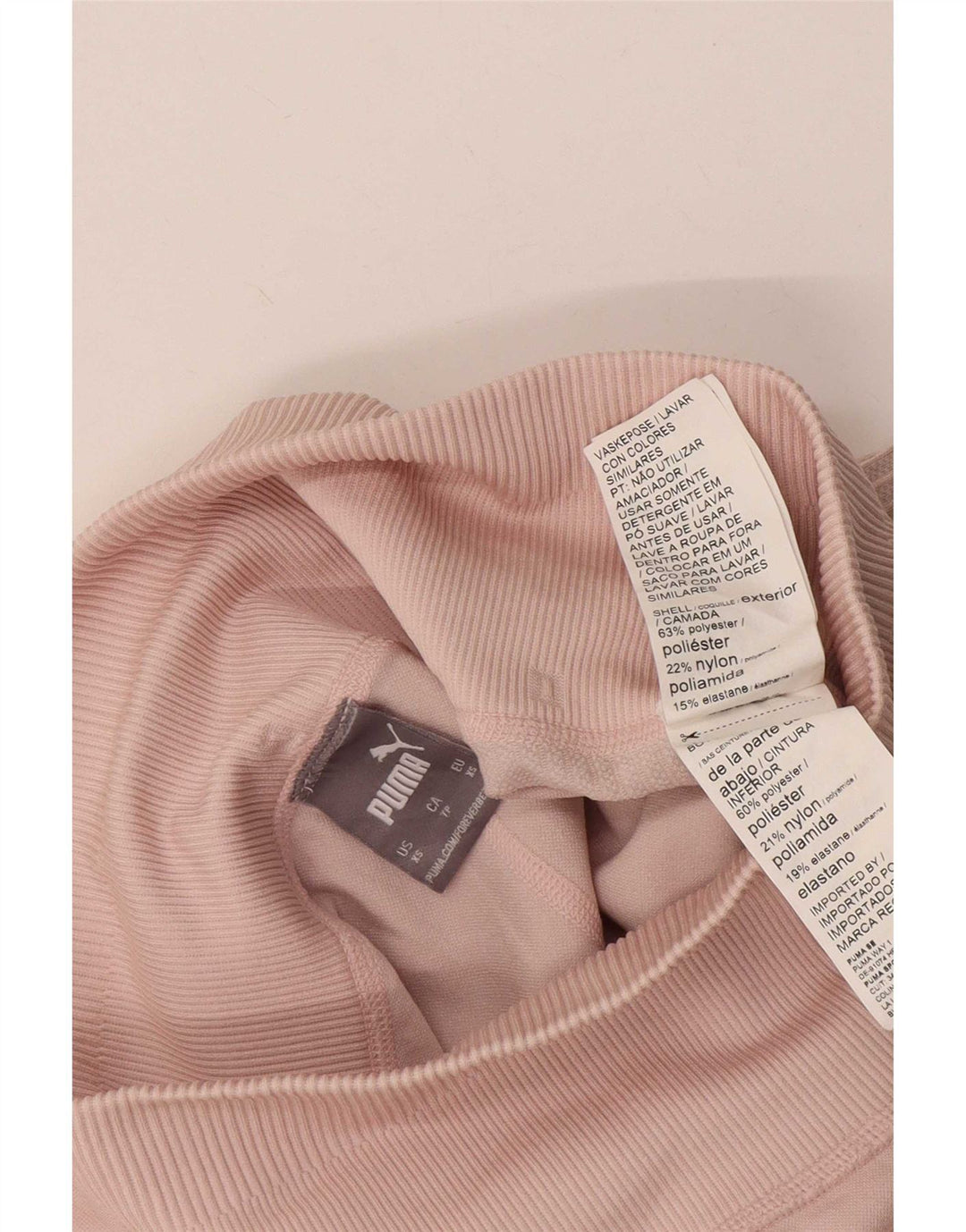 Leggings grafici da donna Puma UK 6 XS poliestere a righe rosa