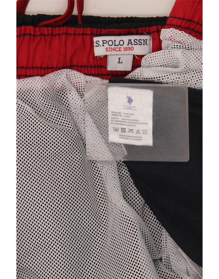 Polo Assn. Pantaloncini da bagno da uomo grandi in poliestere blu navy