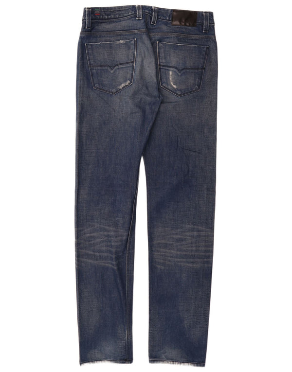 Jeans uomo Diesel Keever affusolati W31 L34 cotone blu
