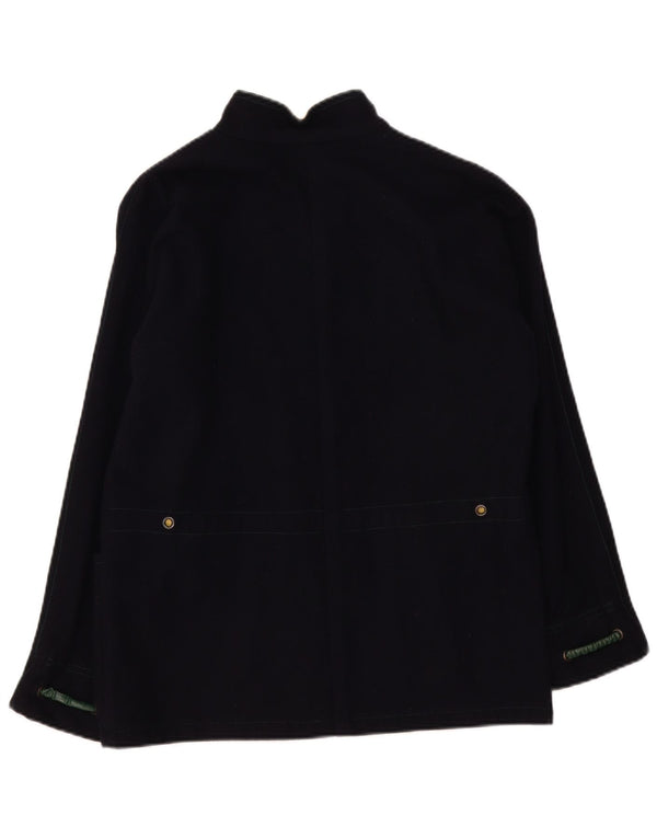 Giacca utilitaria vintage da donna UK 16 grande blu navy