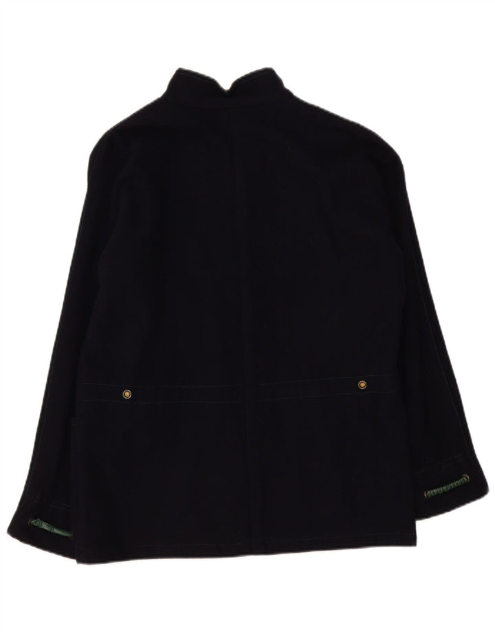 Giacca utilitaria vintage da donna UK 16 grande blu navy
