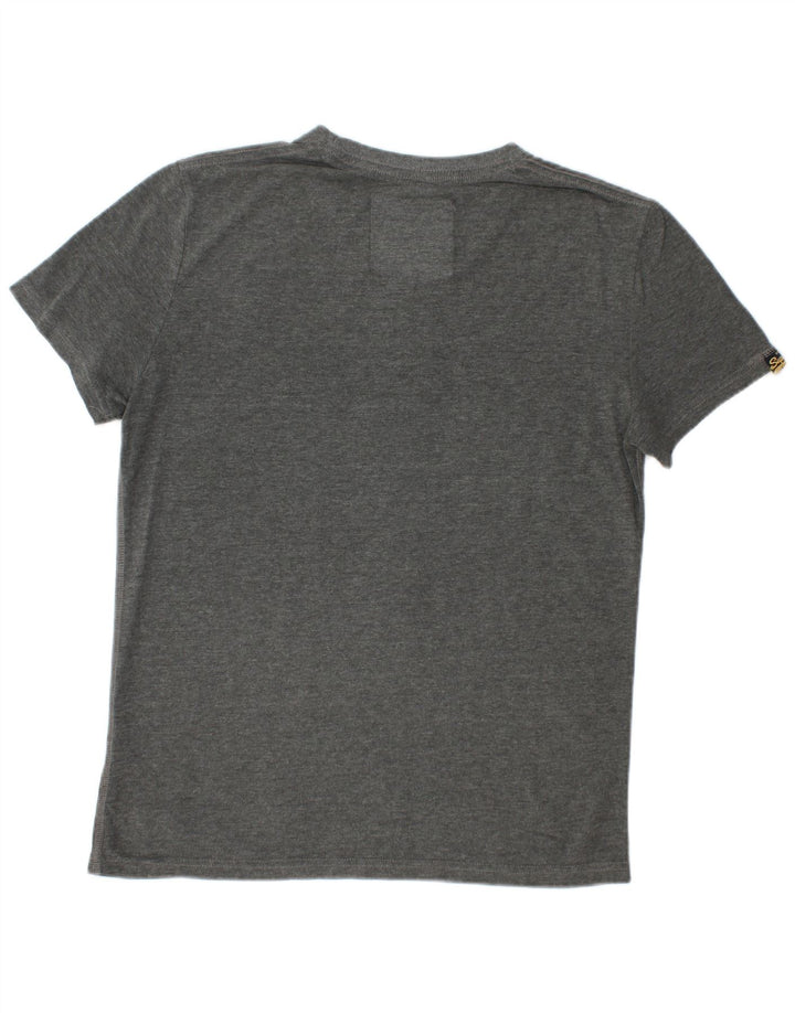 T-shirt grafica da uomo SUPERDRY Top in cotone grigio medio