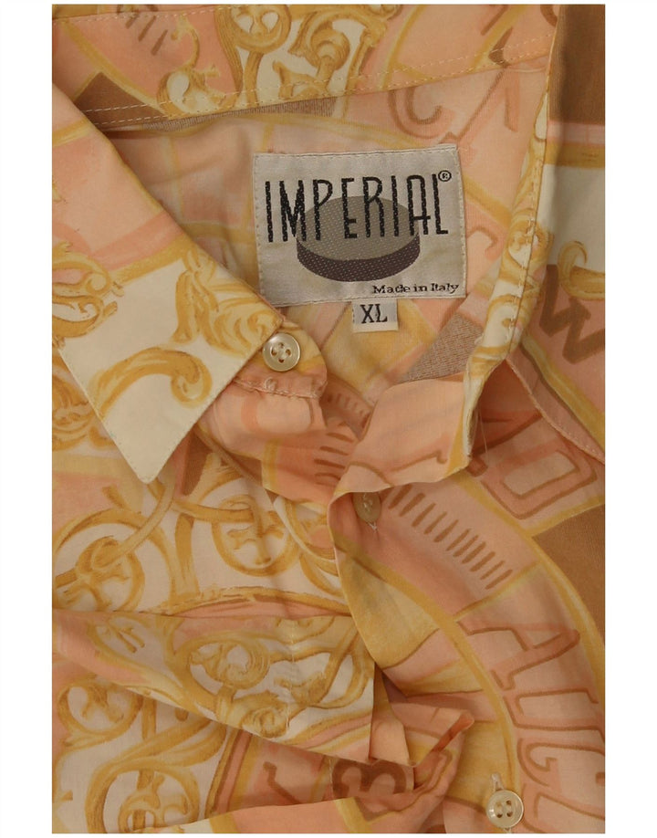 Camicia a maniche corte grafica da uomo Imperial XL Beige