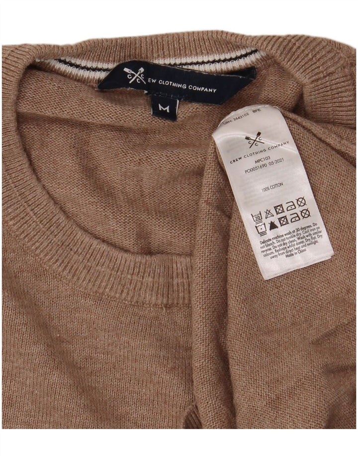 Crew Clothing Maglione girocollo da uomo in cotone beige medio