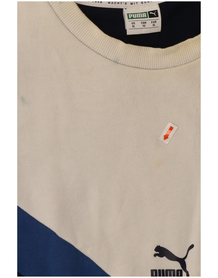 Felpa da uomo Puma Jumper XL Blu navy Colourblock