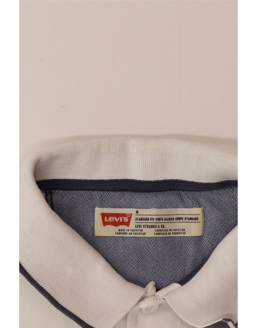 Polo Levi's da uomo con vestibilità standard, colore bianco medio