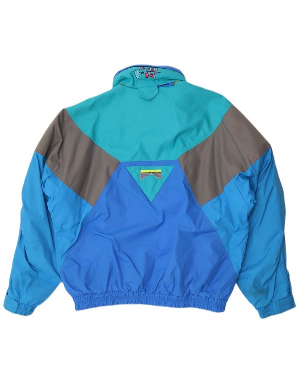 Giacca da sci da uomo K2 vestibilità ampia con cappuccio EU 44 2XL Blu Colourblock retrò