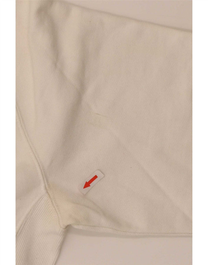 Tommy Hilfiger Uomo Graphic Regular Fit Felpa Maglione Large Bianco