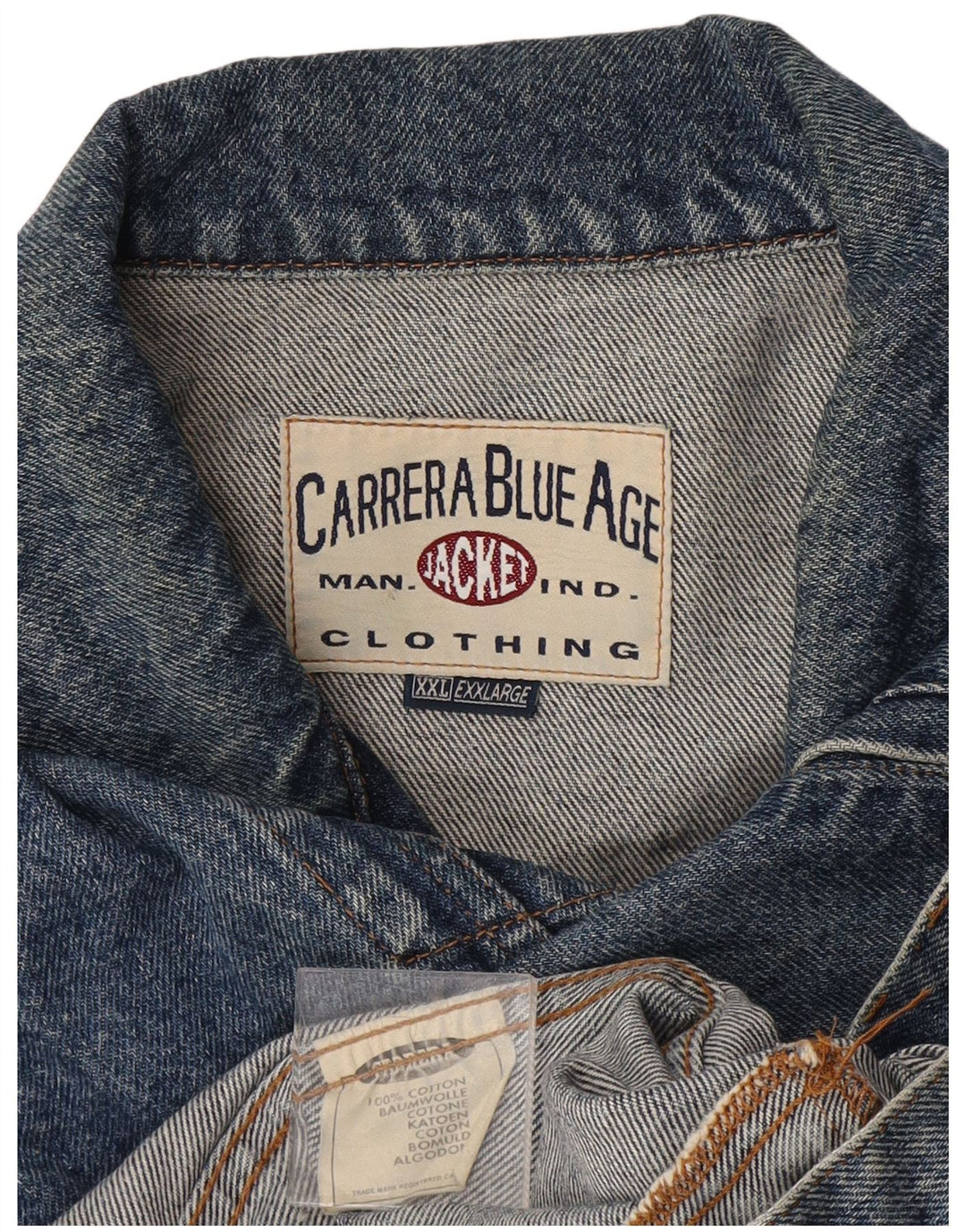 Gilet in denim da uomo CARRERA UK 44 2XL cotone blu