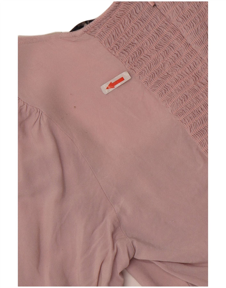 Camicetta corta da donna Jack Wills Top UK 12 Viscosa rosa medio