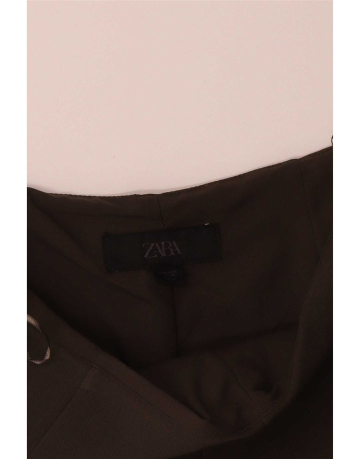 Pantaloncini casual a vita alta da donna Zara medi W28 marroni
