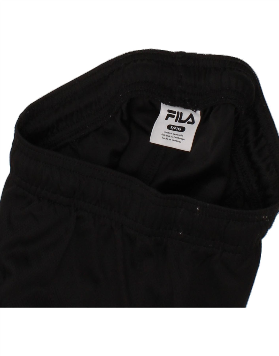 FILA Boys Graphic Sport Shorts 5-6 Years Small Black Polyester Vintage Fila and Second-Hand Fila from Messina Hembry 