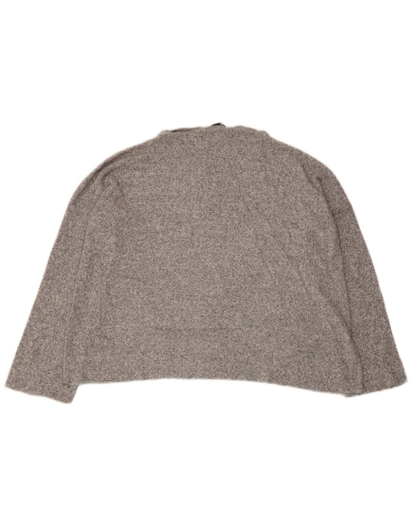 Top Zara da donna a maniche lunghe UK 14 grigio medio chiazzato