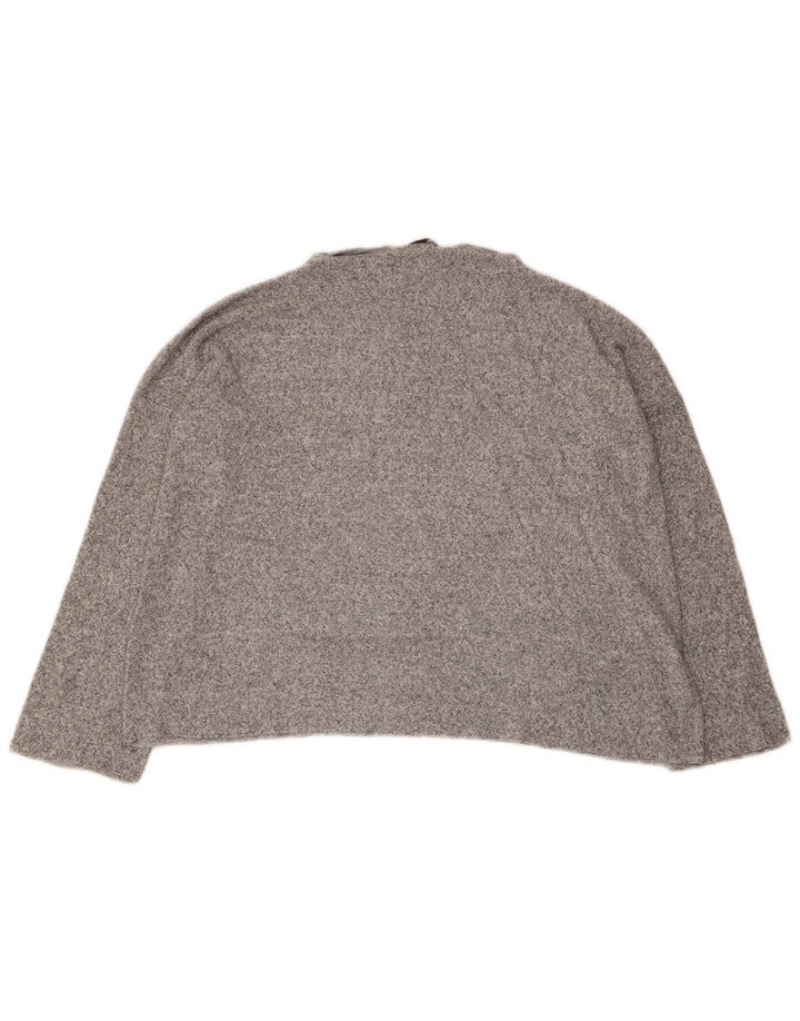 Top Zara da donna a maniche lunghe UK 14 grigio medio chiazzato