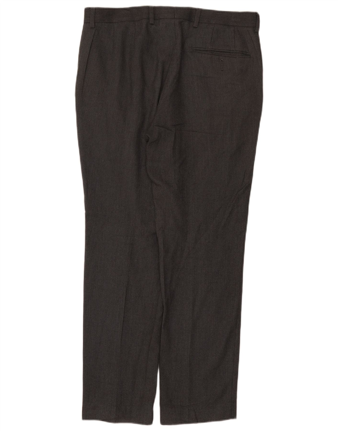 Pantaloni da abito slim da uomo Marks & Spencer W32 L29 Poliestere grigio