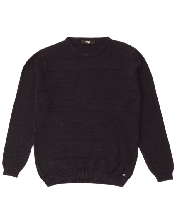 Liu Jo Uomo Maglione Girocollo Maglione XL Blu Navy a Righe