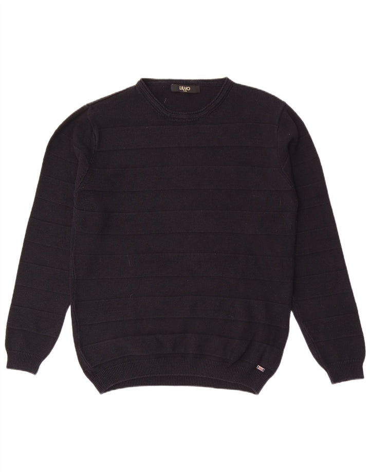 Liu Jo Uomo Maglione Girocollo Maglione XL Blu Navy a Righe