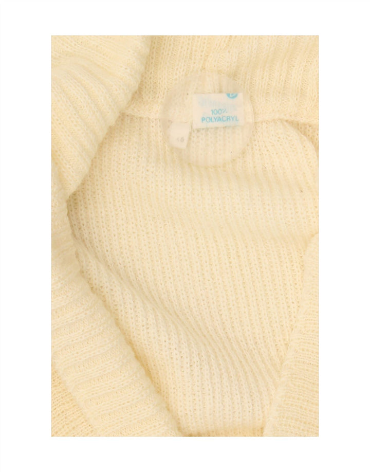 Maglione cardigan oversize da donna Creation IT 40 piccolo acrilico bianco sporco